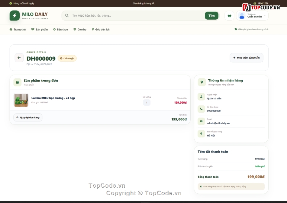 Đồ án,web bán sữa,AI